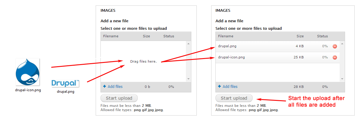 html5 drag drop file upload